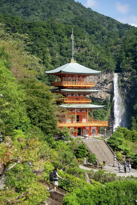 Framed Print : Japan, Wakayama Prefecture, Kumano Kodo Pilgrimage Trail (UNESCO Site), Nachi Taisha Pagoda and Waterfall Framed Print : Japan, Wakayama Prefecture, Kumano Kodo Pilgrimage Trail (UNESCO Site), Nachi Taisha Pagoda and Waterfall