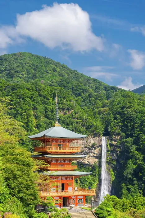 Framed Print : Japan, Wakayama Prefecture, Kumano Kodo Pilgrimage Trail (UNESCO Site), Nachi Taisha Pagoda and Waterfall Framed Print : Japan, Wakayama Prefecture, Kumano Kodo Pilgrimage Trail (UNESCO Site), Nachi Taisha Pagoda and Waterfall