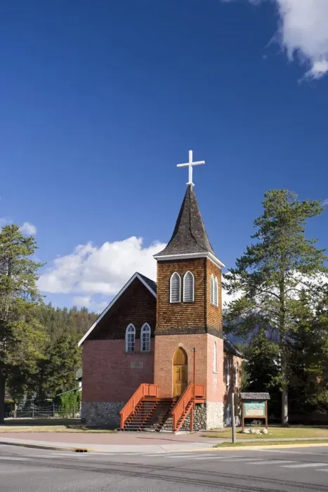 Framed Print : Jasper Lutheran Church, Jasper Town, Jasper National Park, Alberta, Canada Framed Print : Jasper Lutheran Church, Jasper Town, Jasper National Park, Alberta, Canada