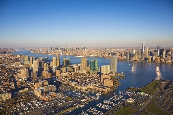 Jersey City and Lower Manhattan, New York City, New York, USA