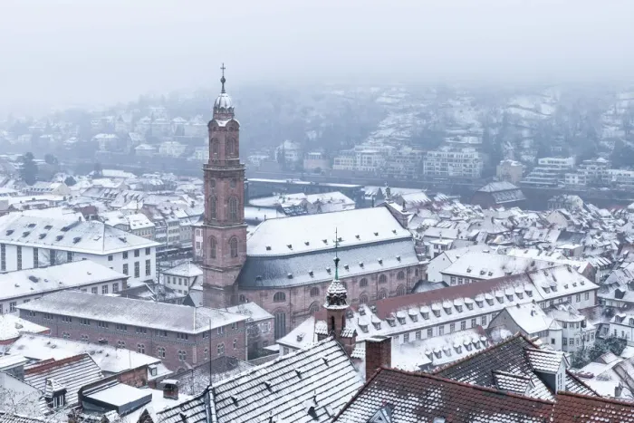 Framed Print : Jesuit church (Jesuitenkirche) in winter, Heidelberg, Baden-Wurttemberg, Germany Framed Print : Jesuit church (Jesuitenkirche) in winter, Heidelberg, Baden-Wurttemberg, Germany