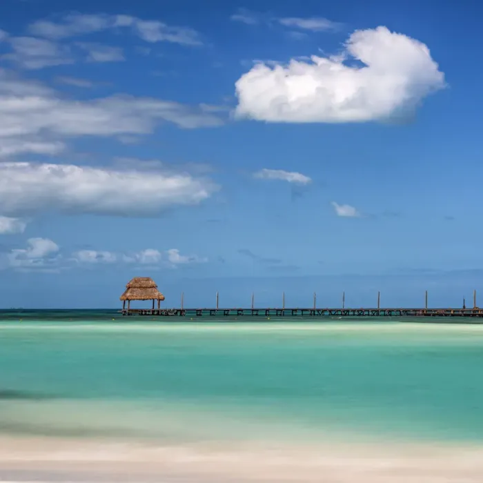 Framed Print : Jetty Hut & Turquiose Water, Isla Mujeres, Mexico Framed Print : Jetty Hut & Turquiose Water, Isla Mujeres, Mexico