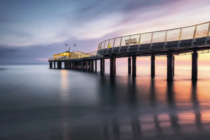 Framed Print : Jetty of Lido di Camaiore, province of Lucca, Versilia, Tuscany, Italy