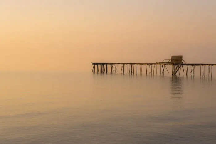 Framed Print : Jetty at sunrise, Corfu, Ionian Islands, Greece Framed Print : Jetty at sunrise, Corfu, Ionian Islands, Greece