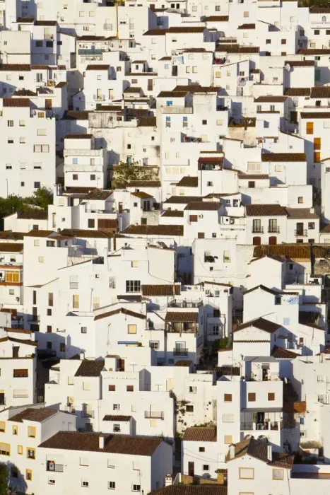 Framed Print : Jigsaw like house exteriors in the charming hilltop village of Casares, Malaga Province Framed Print : Jigsaw like house exteriors in the charming hilltop village of Casares, Malaga Province