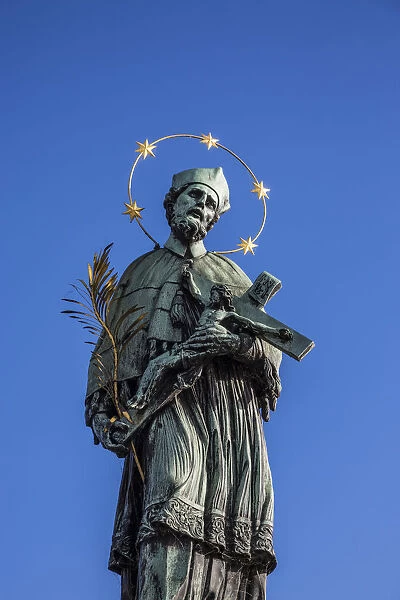 John of Nepomuk statue, Charles Bridge (Karluv most), Prague, Czech Republic