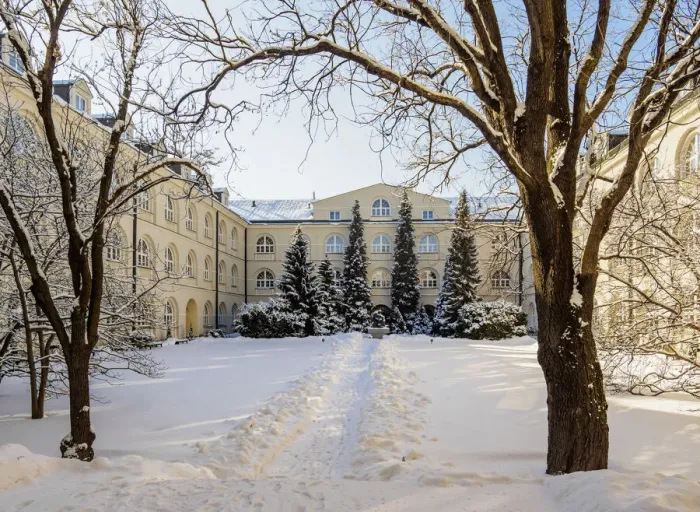 Framed Print : The John Paul II Catholic University Courtyard, winter, Lublin, Lublin Voivodeship Framed Print : The John Paul II Catholic University Courtyard, winter, Lublin, Lublin Voivodeship
