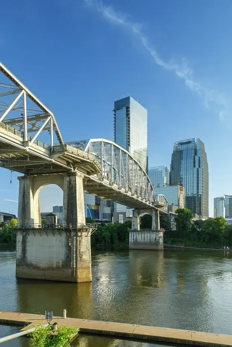 Framed Print : The John Seigenthaler Pedestrian Bridge (previously called the Shelby Street Bridge) spanning the Cumberland River, Nashville, Tennessee, USA Framed Print : The John Seigenthaler Pedestrian Bridge (previously called the Shelby Street Bridge) spanning the Cumberland River, Nashville, Tennessee, USA