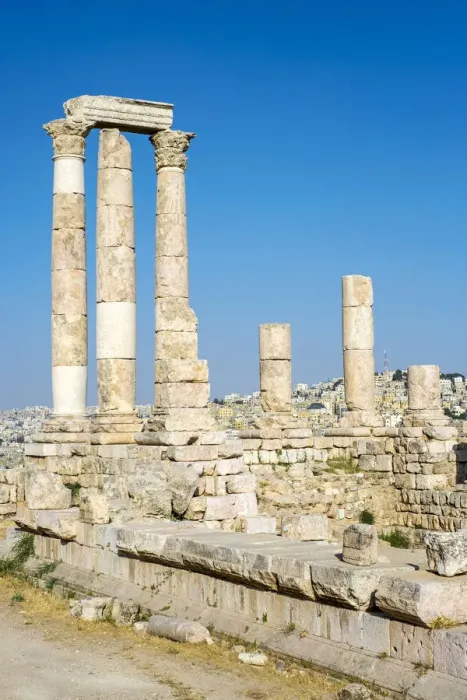 Framed Print : Jordan, Amman Governorate, Amman. Temple of Hercules at the Amman Citadel Framed Print : Jordan, Amman Governorate, Amman. Temple of Hercules at the Amman Citadel