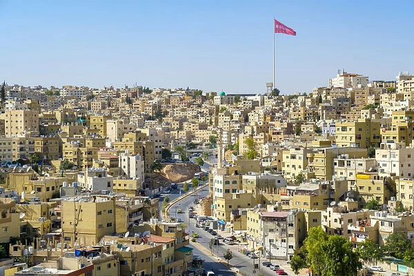 Jordan, Amman Governorate, Amman. Urban view of buildings in central Amman