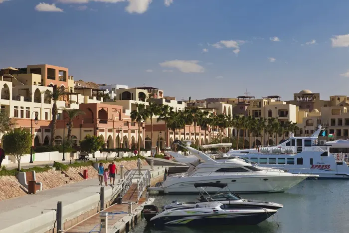 Framed Print : Jordan, Aqaba, Tala Harbor development, marina Framed Print : Jordan, Aqaba, Tala Harbor development, marina