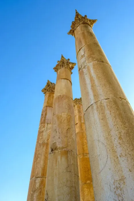 Framed Print : Jordan, Jerash Governorate, Jerash. Columns in the ancient Roman city of Gerasa Framed Print : Jordan, Jerash Governorate, Jerash. Columns in the ancient Roman city of Gerasa