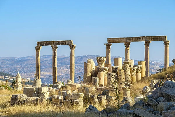 Jordan, Jerash Governorate, Jerash. Ruins of the ancient Roman city of Gerasa