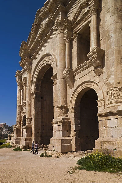 Jordan, Jerash, Roman-Era Hadrians Arch