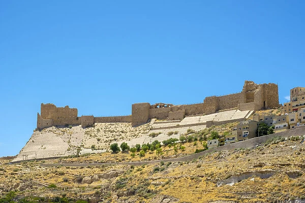 Jordan, Karak Governorate, Al-Karak. Kerak Castle, 12th century Crusader castle, one
