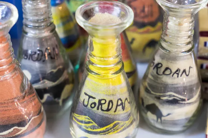 Framed Print : Jordan sand art in bottles, Jordan Framed Print : Jordan sand art in bottles, Jordan