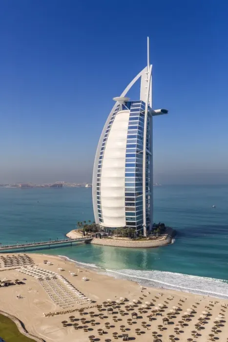 Framed Print : Jumeirah Beach, Burj Al Arab Hotel, Dubai, United Arab Emirates, Middle East