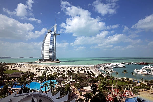 Jumeirah Beach, Burj Al Arab Hotel, Dubai, United Arab Emirates, Middle East