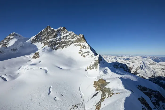 Framed Print : Jungfrau from the Jungfraujoch, Jungfrau Region, Berner Oberland, Switzerland