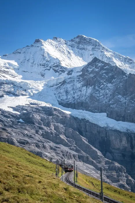 Framed Print : Jungfrau above Kleine Scheidegg, Berner Oberland, Switzerland