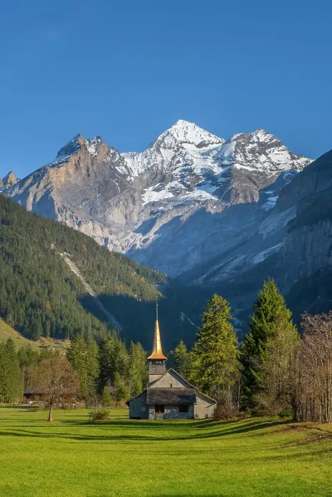 Framed Print : Kandersteg and Blumlisalp mountain, Berner Oberland, Switzerland Framed Print : Kandersteg and Blumlisalp mountain, Berner Oberland, Switzerland
