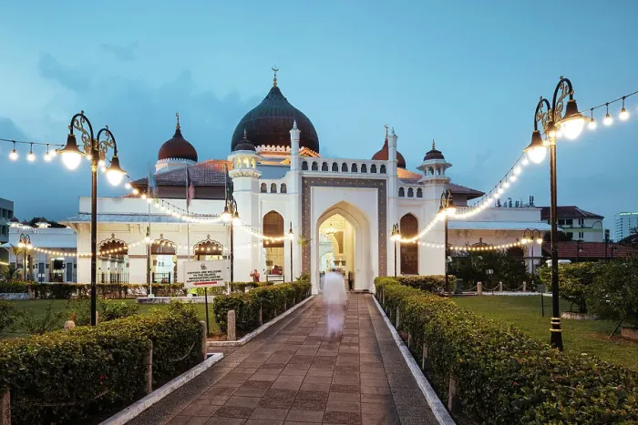 Framed Print : Kapitan Keling Mosque at dusk, George Town, Pulau Pinang, Penang, Malaysia, Asia Framed Print : Kapitan Keling Mosque at dusk, George Town, Pulau Pinang, Penang, Malaysia, Asia