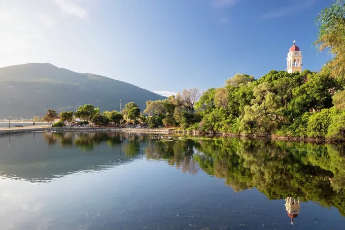 Framed Print : Karavomilos Lake, Kefalonia, Ionian Islands, Greece Framed Print : Karavomilos Lake, Kefalonia, Ionian Islands, Greece