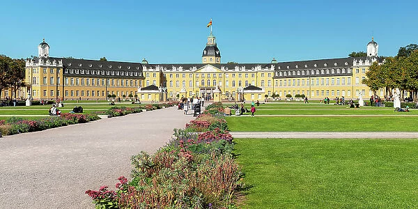Karlsruhe Palace with Palace Square, Karlsruhe, Baden-Wurttemberg; Germany