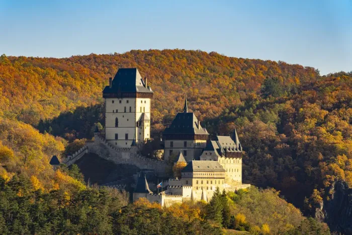 Framed Print : Karlstejn Castle in autumn, Karlstejn, Beroun District, Central Bohemian Region, Czech Republic Framed Print : Karlstejn Castle in autumn, Karlstejn, Beroun District, Central Bohemian Region, Czech Republic