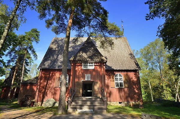 Karuna church from the 17th century. Seurasaari Open Air Museum, Helsinki. Finland