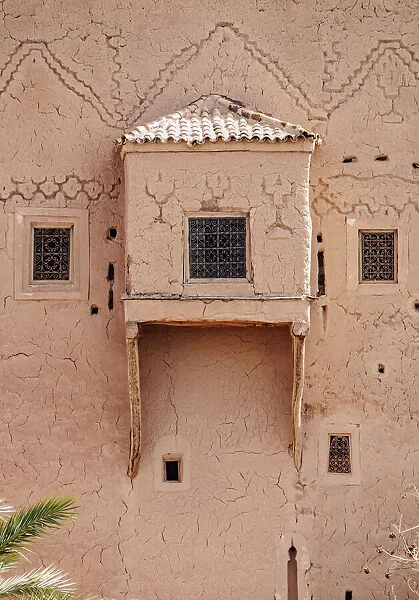 Kasbah Taourirt, detailed view, Ouarzazate, Draa-Tafilalet Region, Morocco