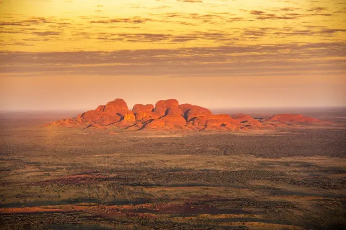Framed Print : Kata Tjuta at sunrise, Aerial View, Red Center. Northern Territory, Australia Framed Print : Kata Tjuta at sunrise, Aerial View, Red Center. Northern Territory, Australia