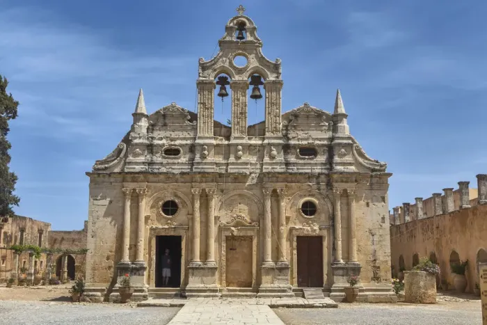 Framed Print : Katholikon church (1586), Arkadi Monastery, Rethymnon, Crete, Greece Framed Print : Katholikon church (1586), Arkadi Monastery, Rethymnon, Crete, Greece