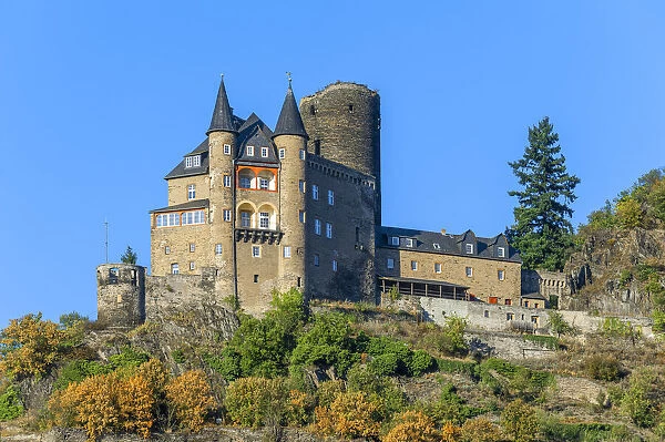 Katz Castle, St. Goarshausen, Rhine valley, UNESCO World Heritage site, Rhineland-Palatinate, Germany