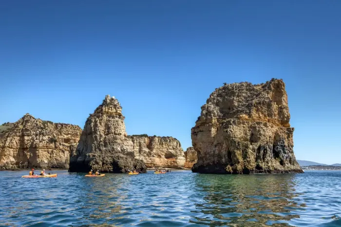 Framed Print : Kayak tour, Ponta de Piedade, Lagos, Algarve, Portugal Framed Print : Kayak tour, Ponta de Piedade, Lagos, Algarve, Portugal