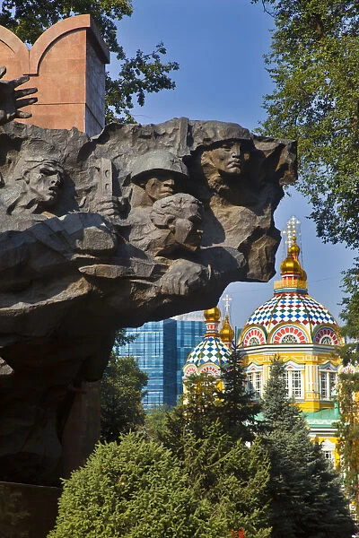 Kazakhstan, Almaty, Panfilov Park, Park of Heroes, Panfilov Heroes war memorial, with