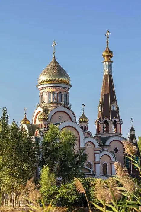 Framed Print : Kazakhstan, Almaty, Russian orthodox church Framed Print : Kazakhstan, Almaty, Russian orthodox church