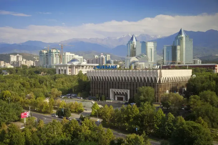 Framed Print : Kazakhstan, Almaty, View of square near Respublika Alangy looking towards Nurabank Framed Print : Kazakhstan, Almaty, View of square near Respublika Alangy looking towards Nurabank