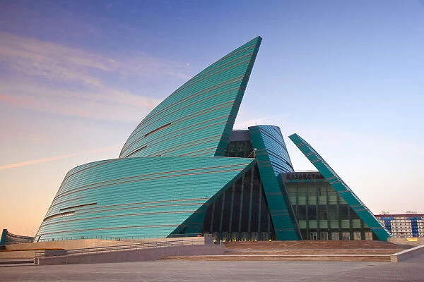 Kazakhstan, Astana, Central Concert Hall, designed like the petals of a flower