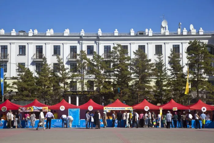 Framed Print : Kazakhstan, Astana, Country fair in the old city
