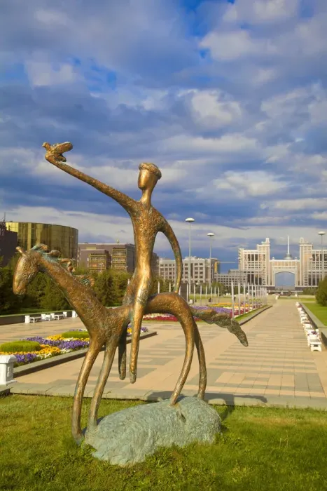 Framed Print : Kazakhstan, Astana, Nurzhol Bulvar - central boulevard, Bayterek Tower Framed Print : Kazakhstan, Astana, Nurzhol Bulvar - central boulevard, Bayterek Tower