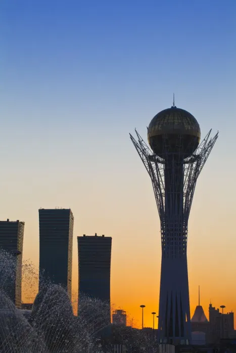 Framed Print : Kazakhstan, Astana, Nurzhol Bulvar - central boulevard, Bayterek Tower Framed Print : Kazakhstan, Astana, Nurzhol Bulvar - central boulevard, Bayterek Tower