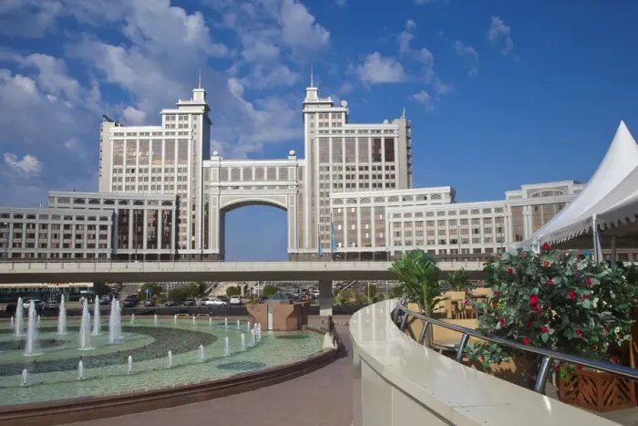 Framed Print : Kazakhstan, Astana, Nurzhol Bulvar - KazMunaiGas building home to the Oil and Gas Framed Print : Kazakhstan, Astana, Nurzhol Bulvar - KazMunaiGas building home to the Oil and Gas