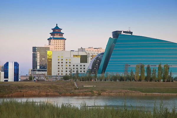 Kazakhstan, Astana, View of city skyline