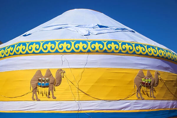 Kazakhstan, Astana, Yurt at Country fair in the old city