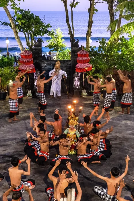 Framed Print : Kecak Dance performance, Tanah Lot, Bali, Indonesia Framed Print : Kecak Dance performance, Tanah Lot, Bali, Indonesia