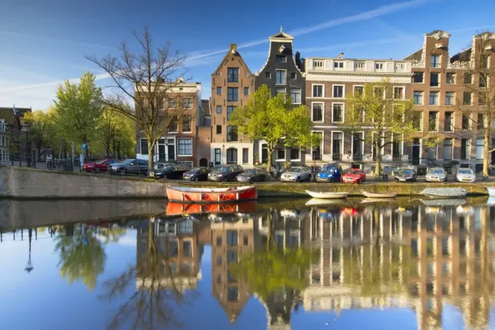 Framed Print : Keizersgracht canal at dawn, Amsterdam, Netherlands Framed Print : Keizersgracht canal at dawn, Amsterdam, Netherlands