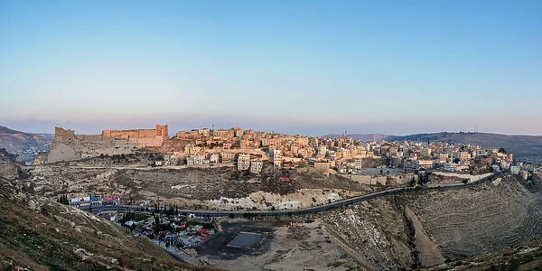 Kerak Castle at sunrise, Al-Karak, Karak Governorate, Jordan