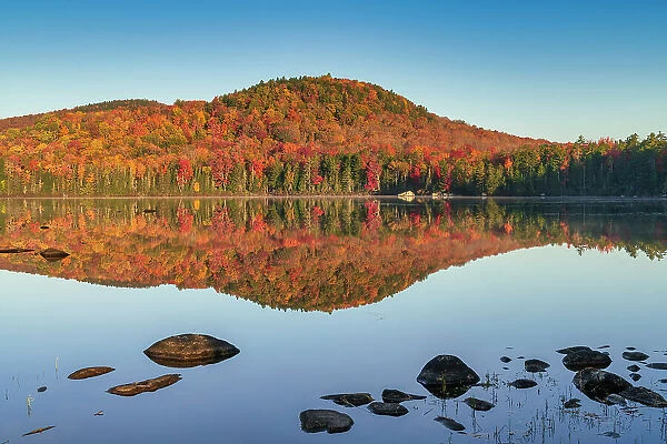 Kettle Pond in Autumn, Vermont, New England, USA