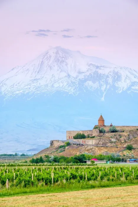 Framed Print : Khor Virap monastery and Mount Ararat at sunrise, near Lusarat, Ararat Province, Armenia Framed Print : Khor Virap monastery and Mount Ararat at sunrise, near Lusarat, Ararat Province, Armenia